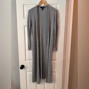 Forger 21 Long Gray Open Front Cardigan